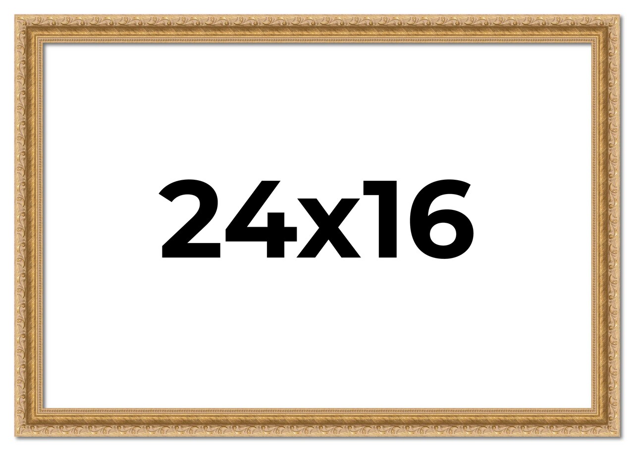 Refined Gold Picture Frame - UV Acrylic, Backing Board, Hanging Hardware Included